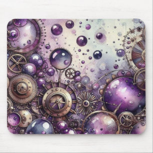 パープルスティームパンクマウスパッド マウスパッド
