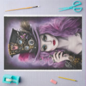 パープルスティームパンク美しい 薄葉紙 (クラフト)