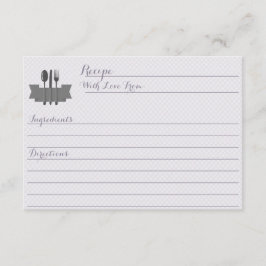 パープルストックキッチンブライダルシャワーレシピカード