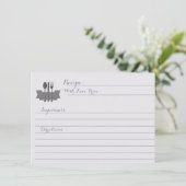 パープルストックキッチンブライダルシャワーレシピカード (スタンド正面)