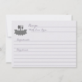 パープルストックキッチンブライダルシャワーレシピカード