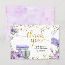 パープルストックザキッチンサンキューカード