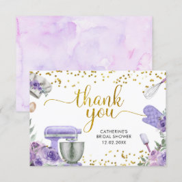 パープルストックザキッチンサンキューカード サンキューカード