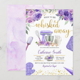 パープルストックザキッチンブライダルシャワー招待 招待状