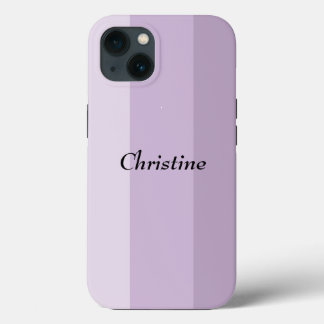 パープルストライプのグラデーションカスタム iPhone 13ケース