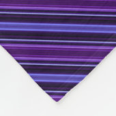 パープルストライプのズ フリースブランケット (角)