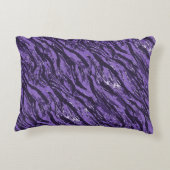 パープルストライプの迷彩柄 アクセントクッション (裏面)