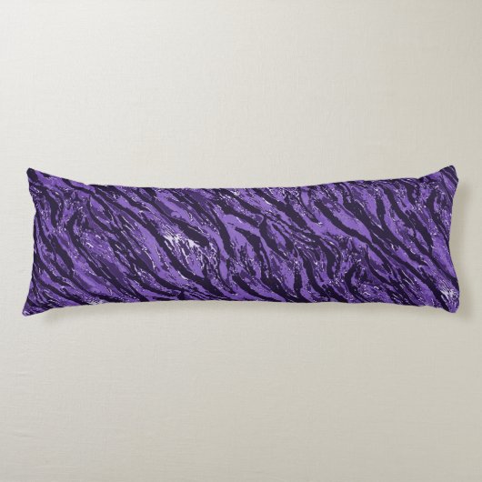 パープルストライプの迷彩柄 ボディピロー (正面)