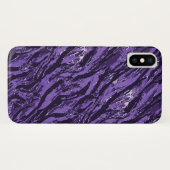 パープルストライプの迷彩柄 Case-Mate iPhoneケース (裏面(横))