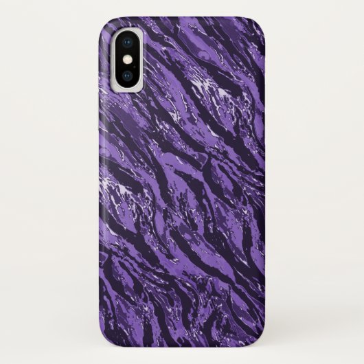 パープルストライプの迷彩柄 Case-Mate iPhoneケース (裏面)