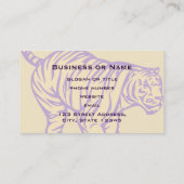 パープルストライプキャットタイガーイラストレーション 名刺 (裏面)