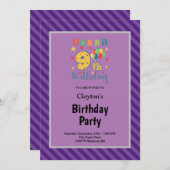 パープルストライプズ生誕祭パーティー9thフレーム 招待状 (正面/裏面)