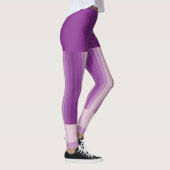 パープルストライプチーム/クラブレギンス（フェイクショート付き） レギンス (右)