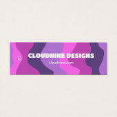 パープルストライプピンクの服サイズ価格帯のハングタグカード (正面)