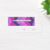 パープルストライプピンクの服サイズ価格帯のハングタグカード (デスク)