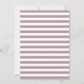 パープルストライプ宗教十字写真バプテスマ 招待状 (裏面)