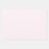 パープルストライプ水玉模様紫とピンクのパターン ラッピングペーパーシート (正面3)