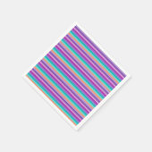 パープルストライプ紙ナプキンス スタンダードカクテルナプキン (角)