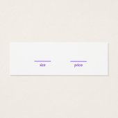 パープルストライプ衣料品サイズ価格ハンガカードサイズ (裏面)