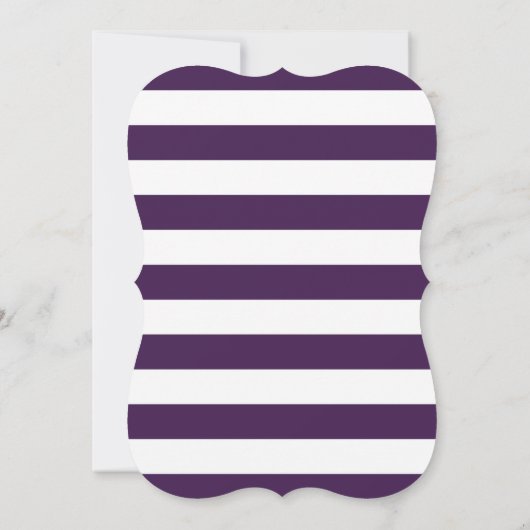 パープルストライプ金ゴールドフローラファーストホーリーコミューン 招待状 (裏面)