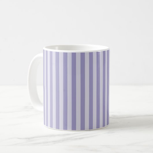 パープルストライプ コーヒーマグカップ (正面左)