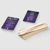 パープルストリングライツウ素朴ッド結婚式 プログラム ハンドファン (組立なし)