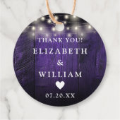 パープルストリングラ素朴イツウッドボホバ結婚ンズ フェイバータグ (裏面)