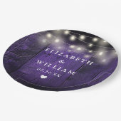 パープルストリングラ素朴イツウッドボホバ結婚ンズ ペーパープレート (アングル)