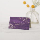 パープルストリングラ結婚イトの座席表 プレイスカード (裏面)