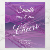 パープルストリークス結婚ズ ワインラベル (シングルラベル)