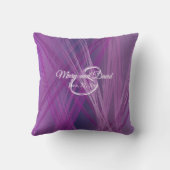 パープルストリーク結婚ズピロー クッション (裏面)