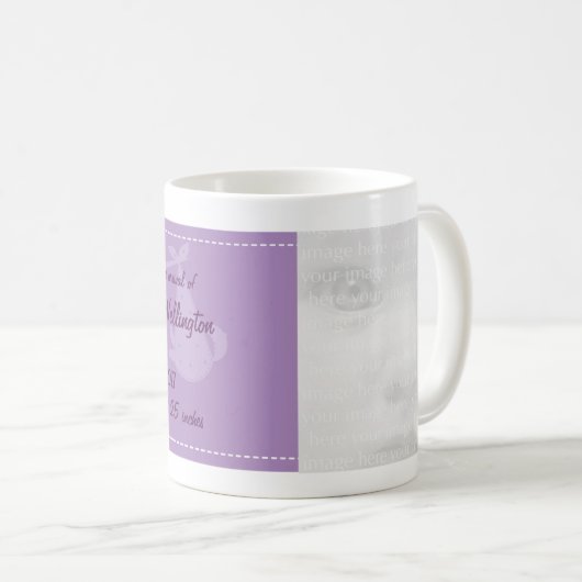 パープルストークベビーフォトマグス コーヒーマグカップ (正面右)