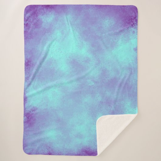 パープルストームクラウドエフェクトSherpa毛布 シェルパブランケット (正面)