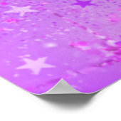 パープルスニーカー歓迎バースデーパーティサイン ポスター (角)