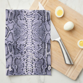 パープルスネークスキンアニマルプリント キッチンタオル