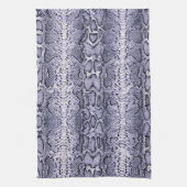 パープルスネークスキンアニマルプリント キッチンタオル (縦)