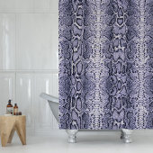 パープルスネークスキンアニマルプリント シャワーカーテン