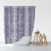 パープルスネークスキンアニマルプリント シャワーカーテン