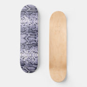 パープルスネークスキンアニマルプリント スケートボード (正面)