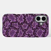 パープルスネークプリント Case-Mate iPhoneケース (裏面 (横))