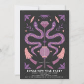 パープルスネーク2025年中国の月/新年パーティー 招待状 (正面)