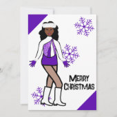 パープルスノーダンサーホリデーカード シーズンカード (正面)