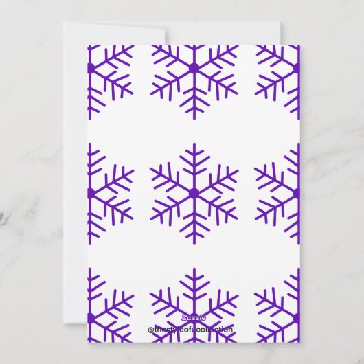 パープルスノーダンサーホリデーカード シーズンカード (裏面)