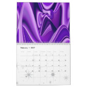 パープルスノードリームス – 抽象芸術ファンタジーアート カレンダー (2月 2027)