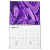 パープルスノードリームス – 抽象芸術ファンタジーアート カレンダー (3月 2027)
