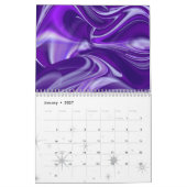 パープルスノードリームス – 抽象芸術ファンタジーアート カレンダー (1月 2027)