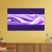 パープルスノードリームズ、抽象芸術ファンタジーレインボーアート キャンバスプリント (インサイチュ (リビング))