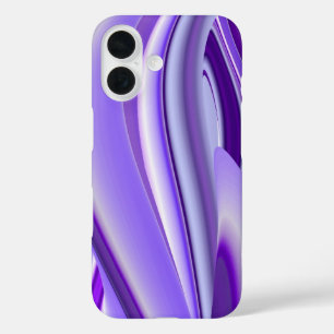 パープルスノードリーム、抽象芸術ファンタジーレインボーアート iPhone 16ケース