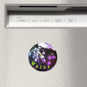 パープルスノードロップズバイリバーハフレン冷蔵庫用マグネット マグネット (インサイチュ (食洗機))