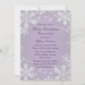 パープルスノーフレークウィンターワンダーランドキンセアニェラ 招待状 (裏面)